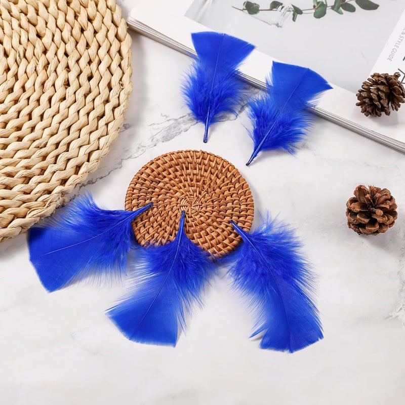 Soarer Royal Blue Turkey Feathers - 300pcs 3-5inch Feathers for Kindergarten DIY Crafts,Wedding Home Party Decorations,Dream Catcher Supplies(Royal Blue) - Image 5